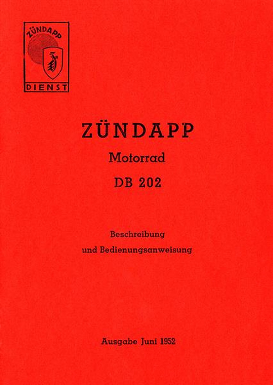 Zündapp DB202 Betriebsanleitung