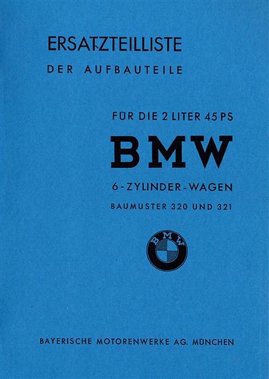 BMW Typ 320 und Typ 321 Ersatzteilkatlog