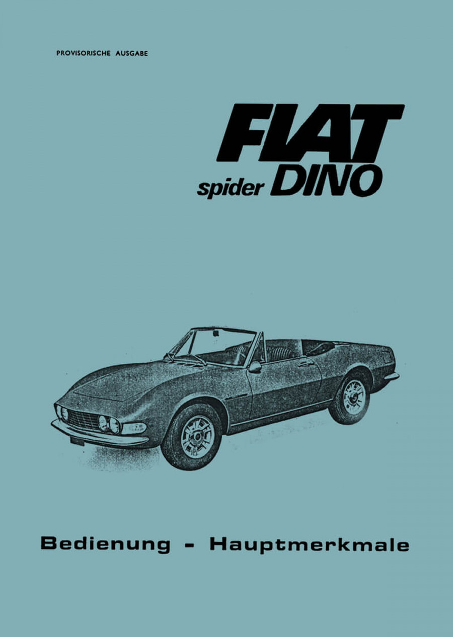 Fiat Spider Dino Betriebsanleitung