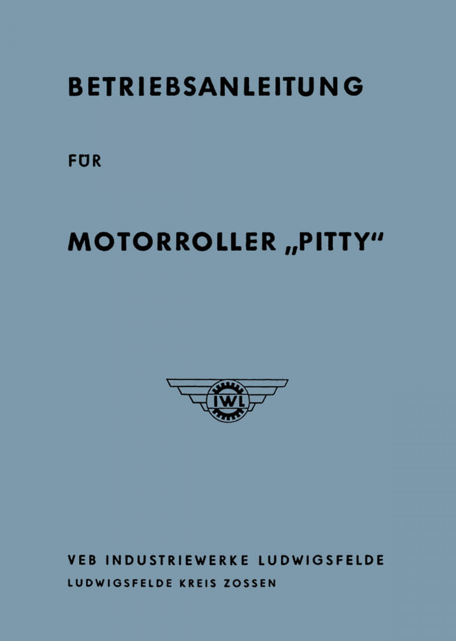 IWL Pitty 125 Motorroller Betriebsanleitung