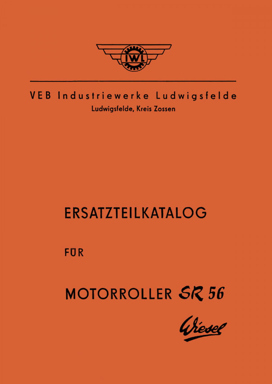 IWL SR56 Wiesel Motorroller Ersatzteilkatalog