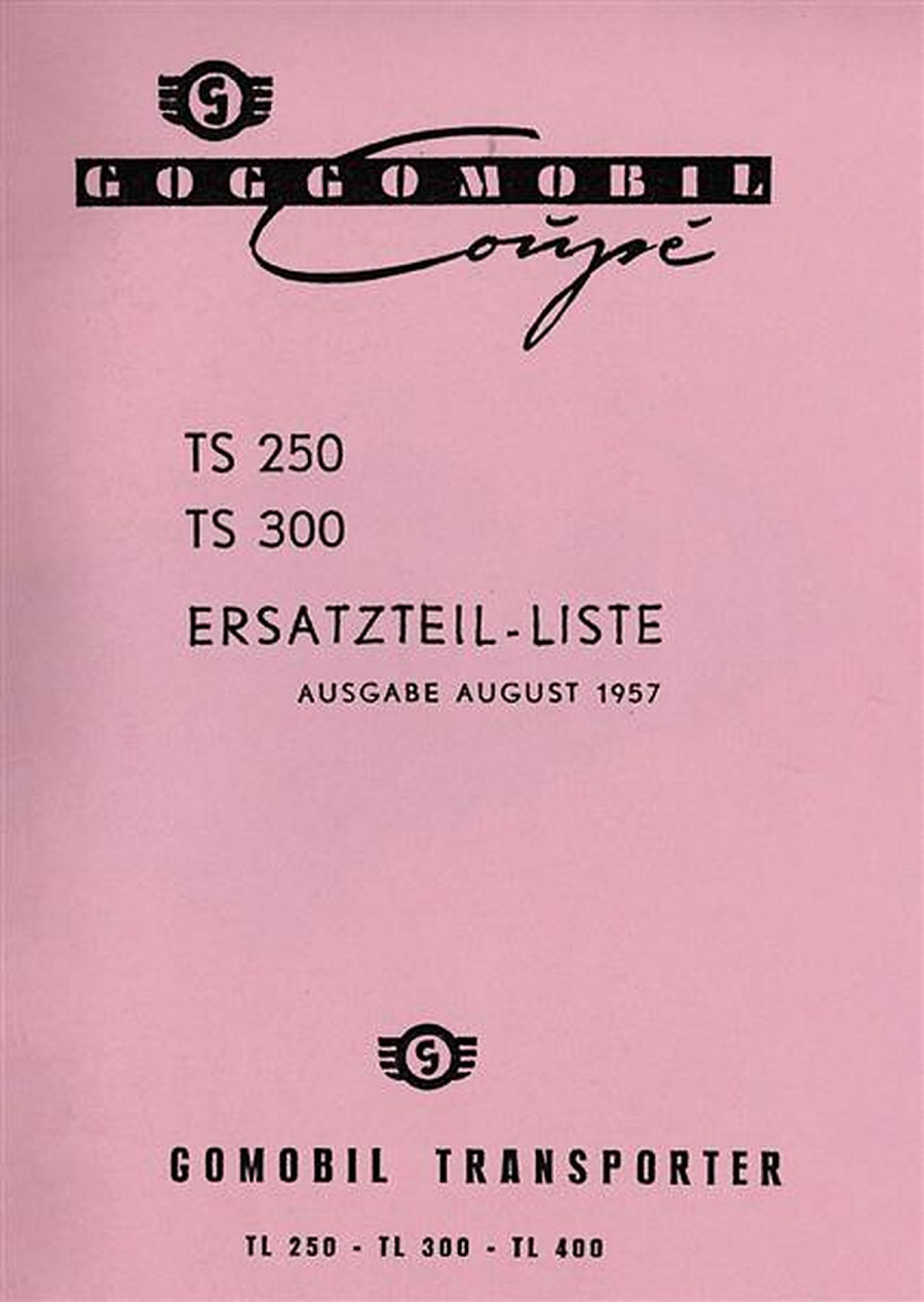 Goggomobil TS250 und TS300 Ersatzteilkatalog