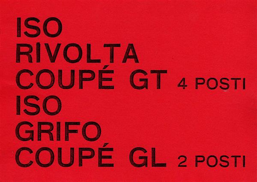 ISO Rivolta Coupé GT & Grifo Coupé GL Betriebsanleitung