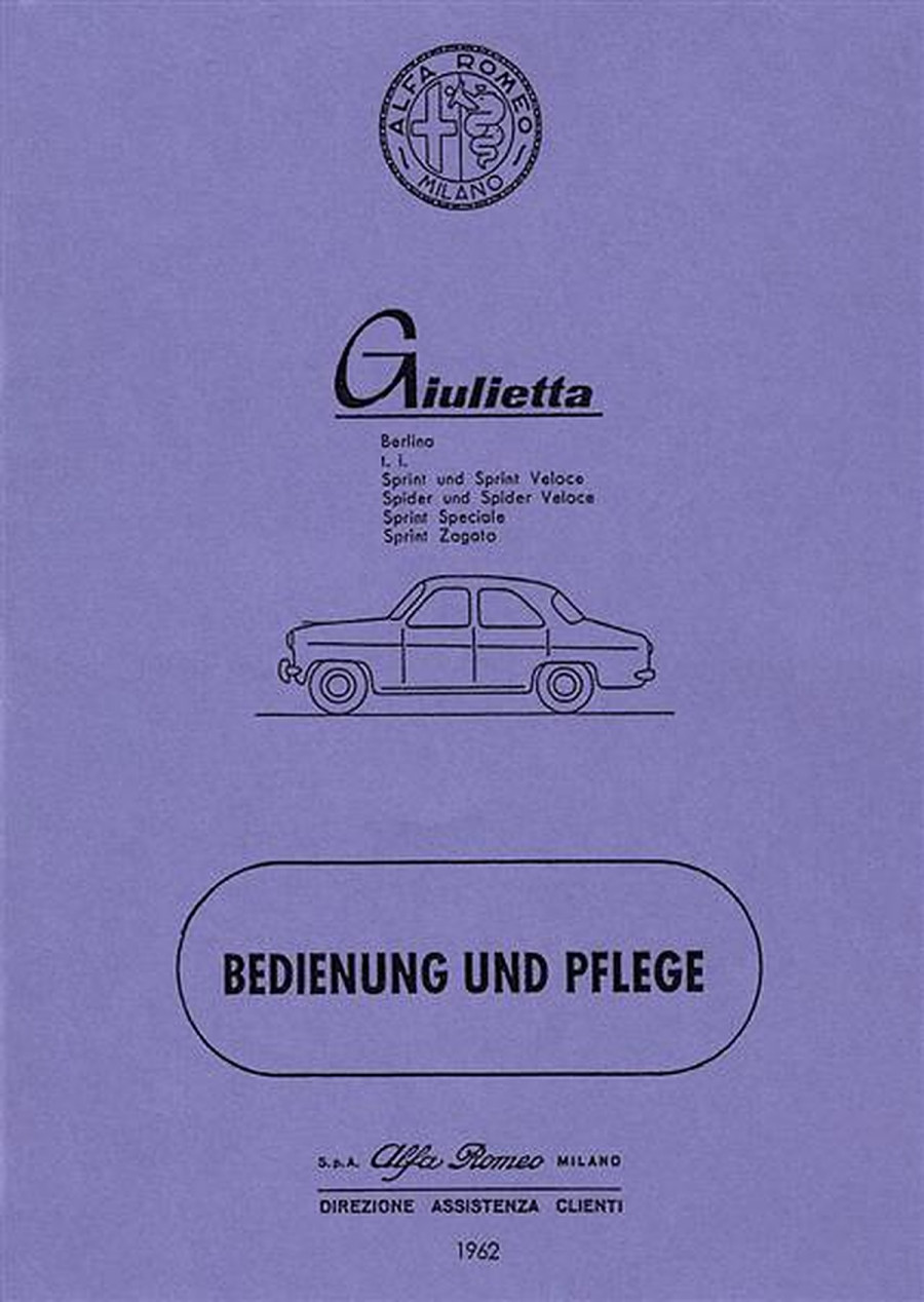 Alfa Romeo Giulietta Modelle Betriebsanleitung