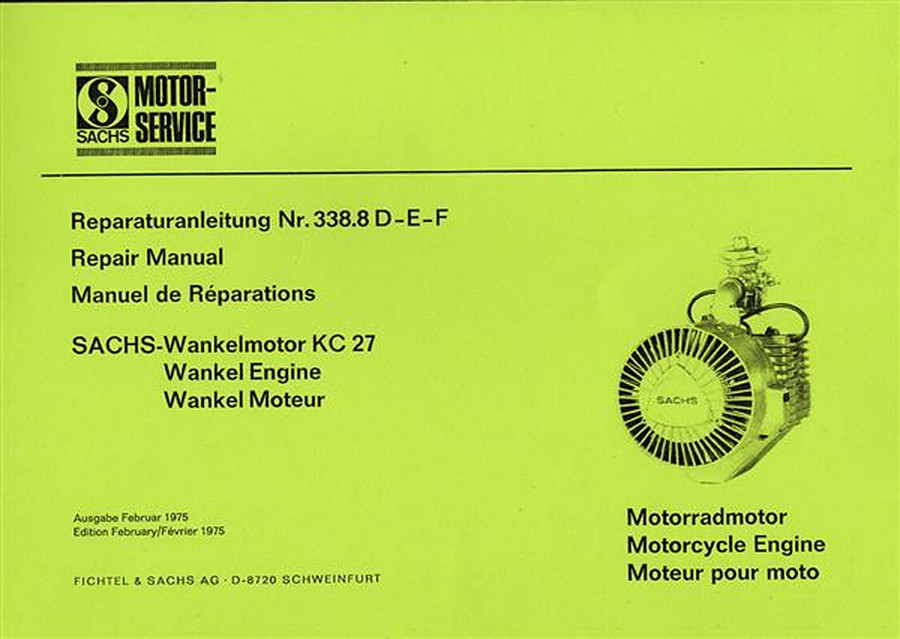 Sachs-Wankelmotor KC 27 Reparaturanleitung 