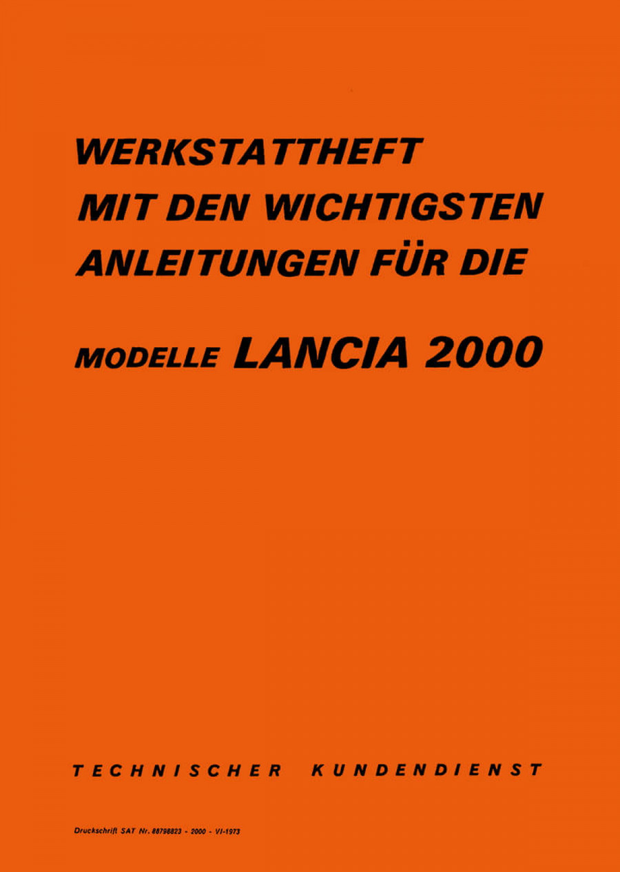 Lancia 2000 Reparaturanleitung