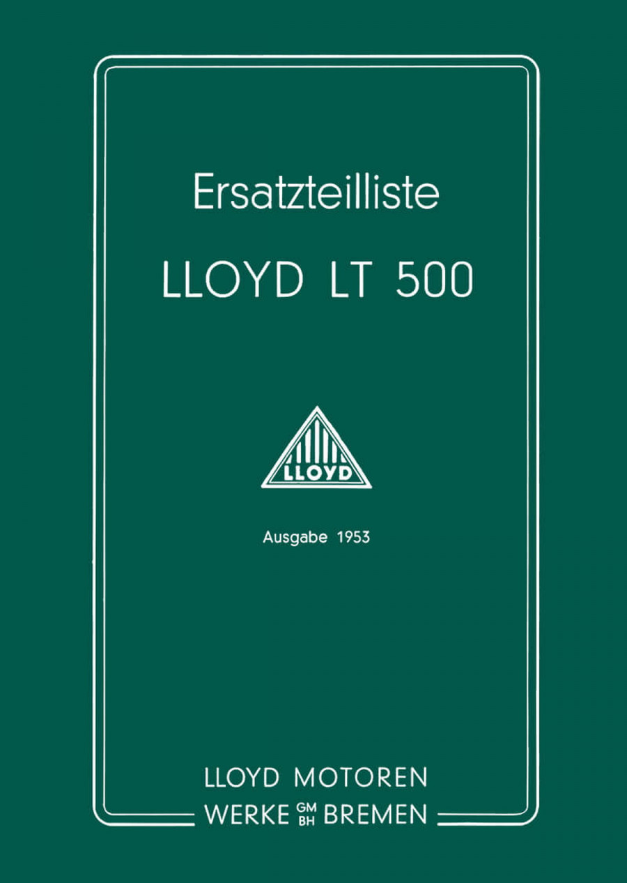 Lloyd LT 500 Ersatzteilkatalog