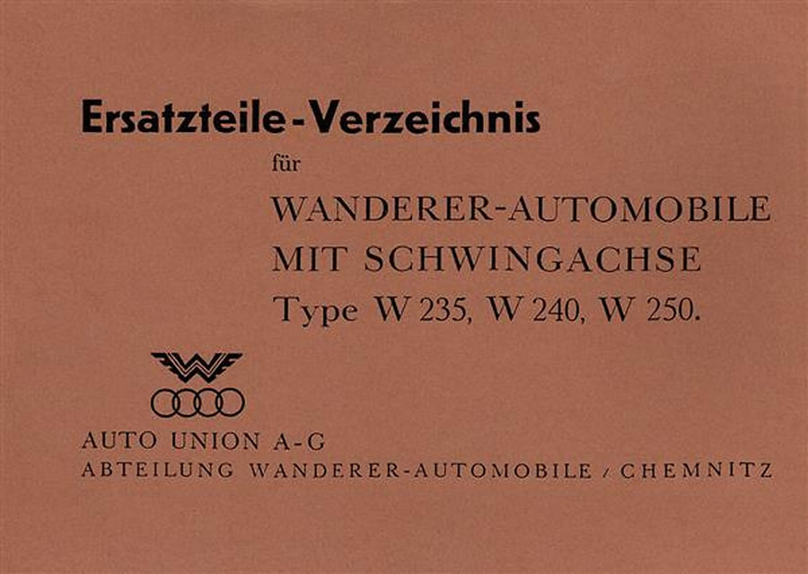 Wanderer W 235 / W 240 / W 250 Ersatzteilkatalog
