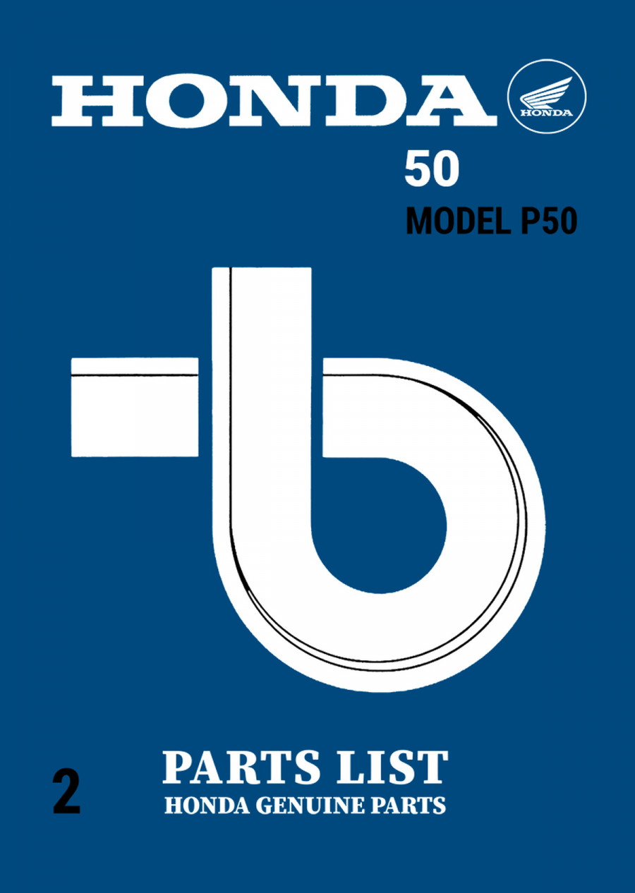 Honda P50 Parts List