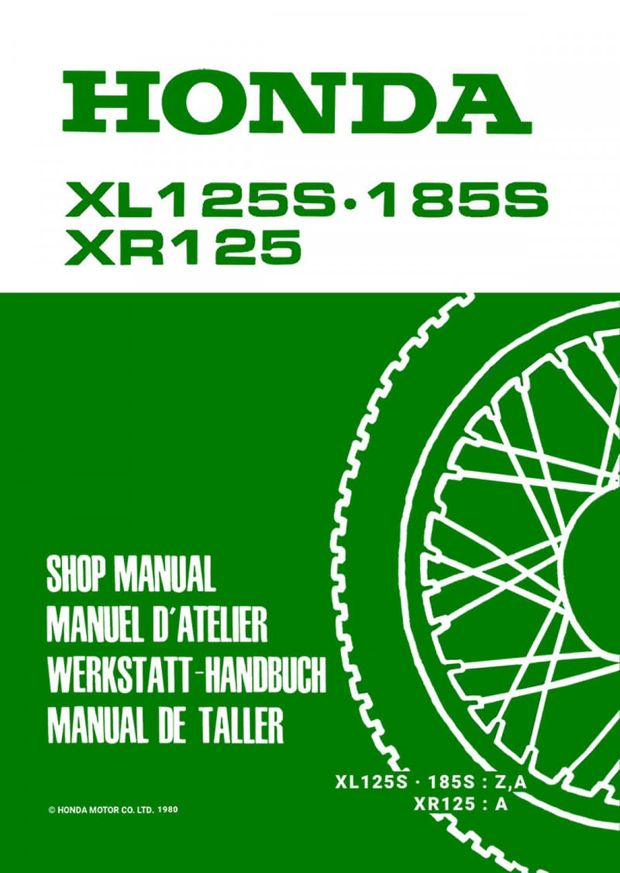 Honda XL125S XL185S XR125 Werkstatthandbuch