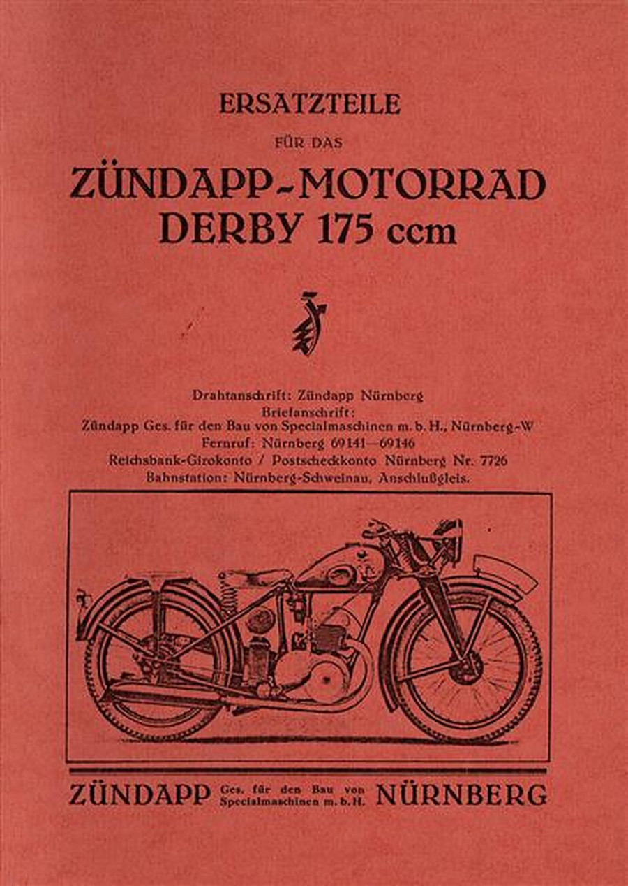 Zündapp Derby 175 ccm Ersatzteilkatalog
