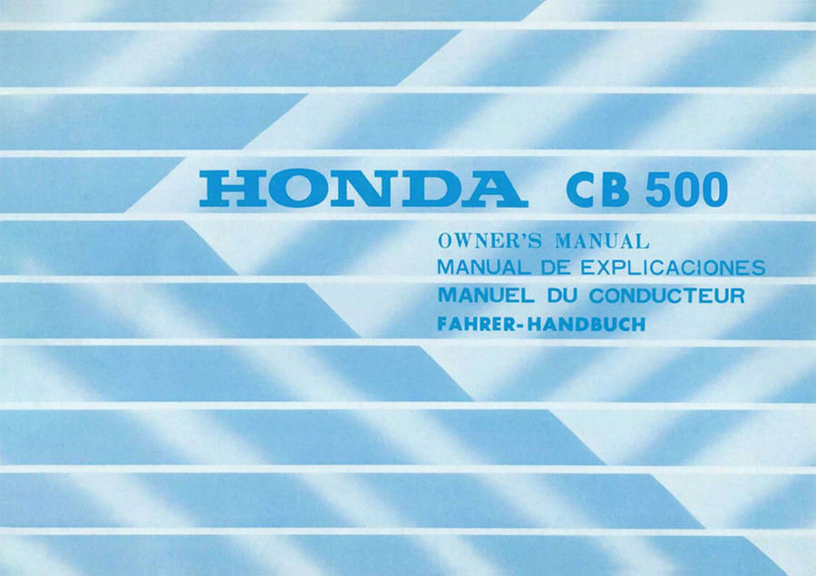 Honda CB500 Betriebsanleitung