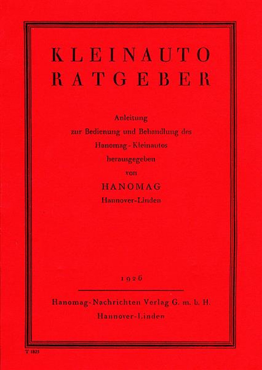 Hanomag Komissbrot Betriebsanleitung