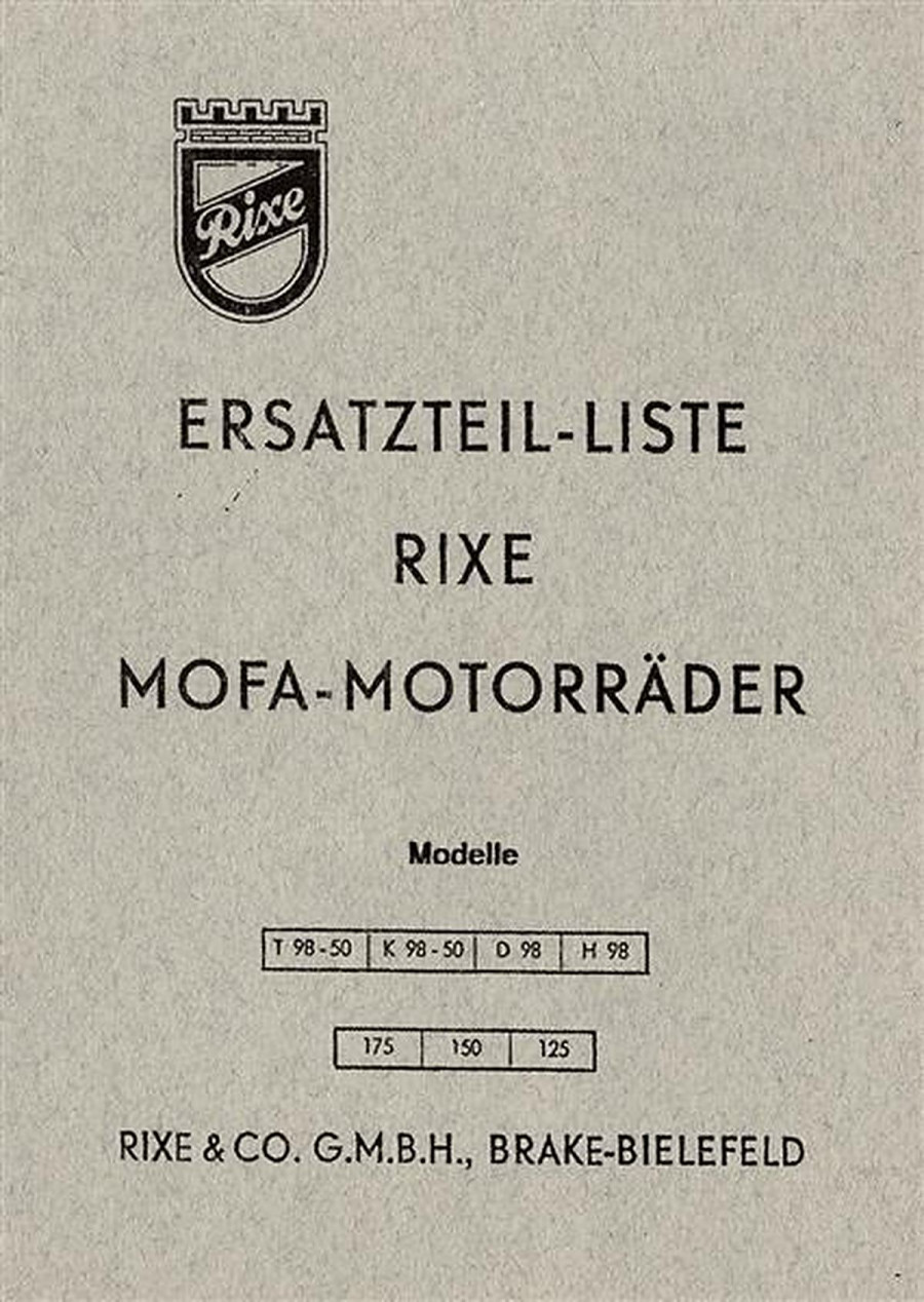 Rixe 175 / 150 / 125 / 98 ccm / T/ K/ D /H - Ersatzteilkatalog