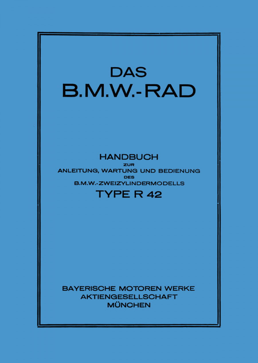 BMW R42 Betriebsanleitung