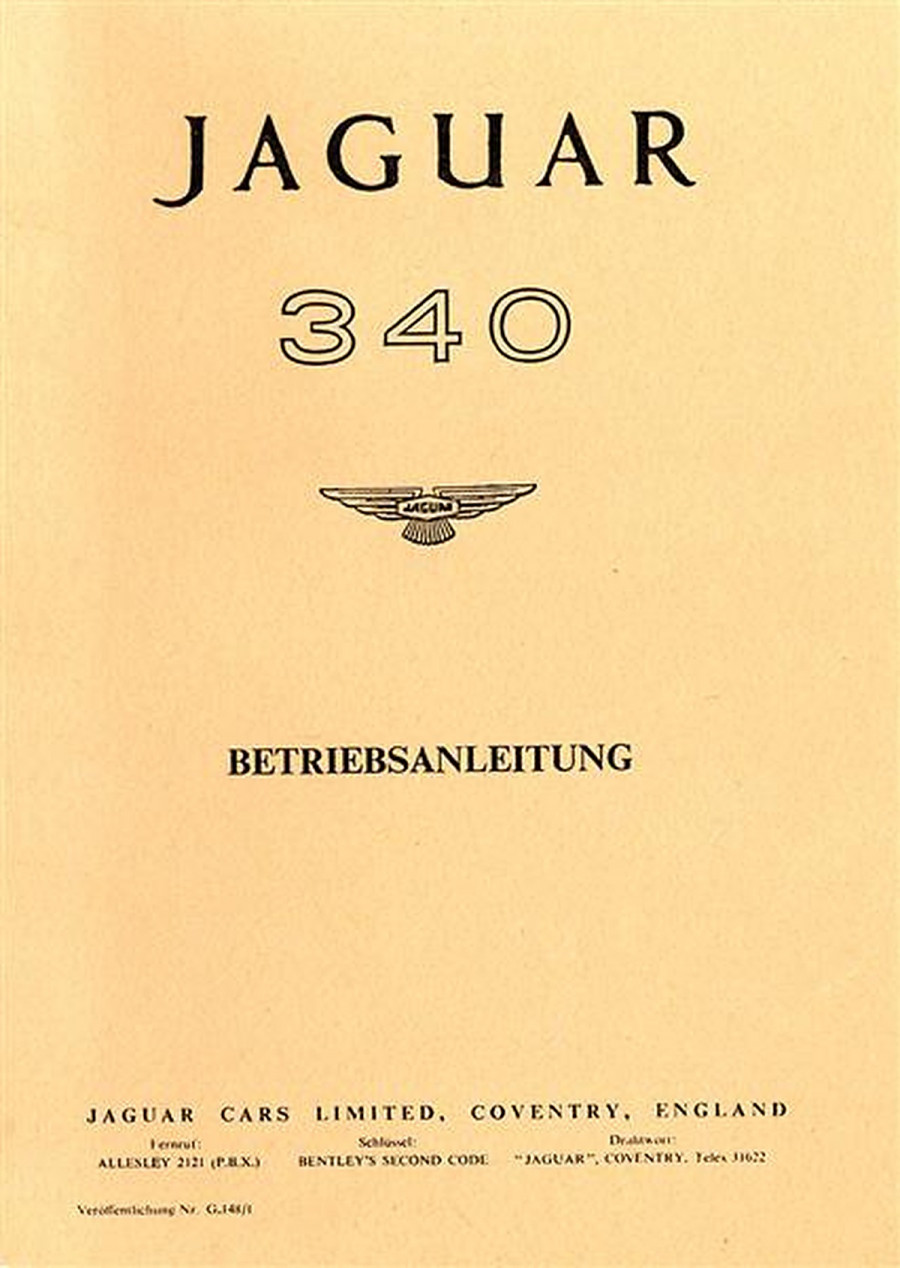 Jaguar 340 Betriebsanleitung