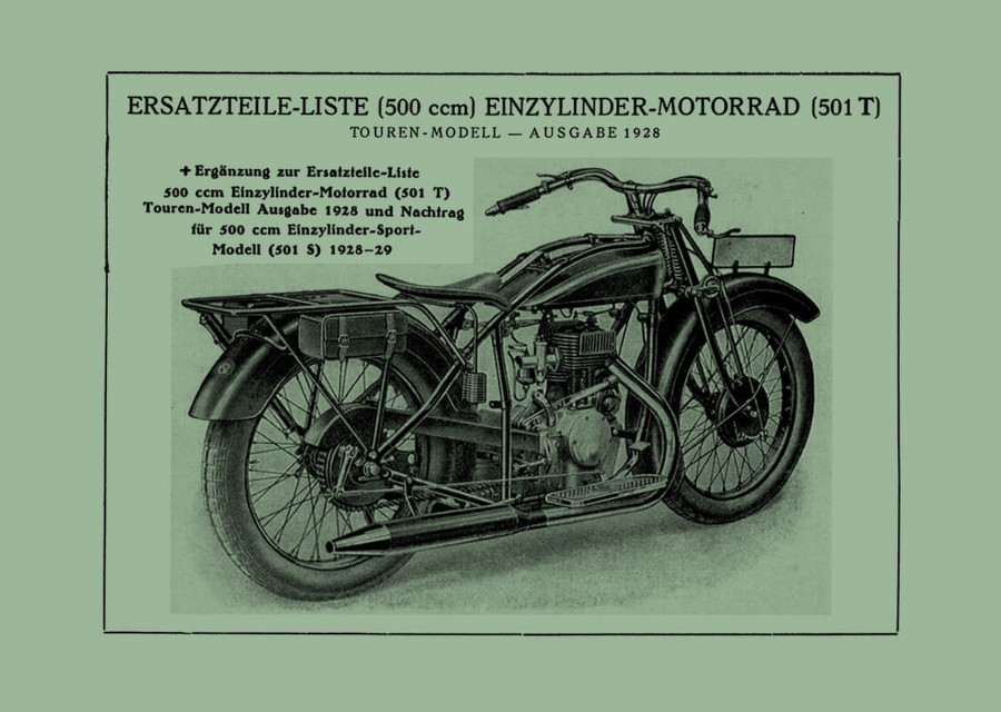 NSU 501 T Tourenmodell Ersatzteilkatalog