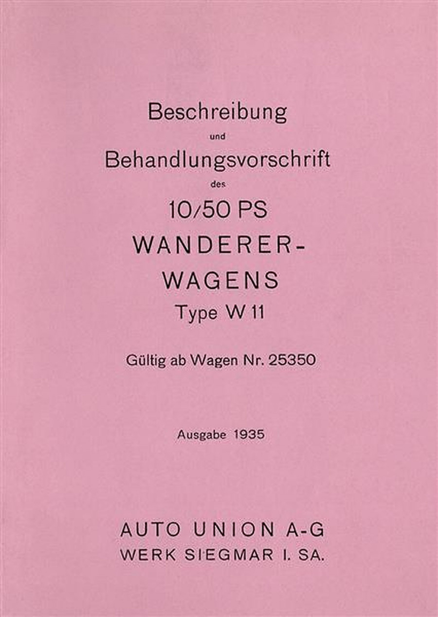 Wanderer W11 Betriebsanleitung