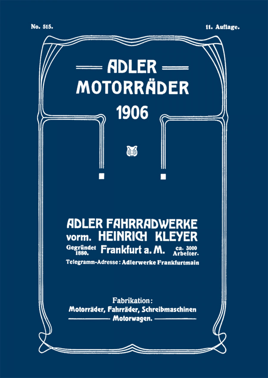 Adler - Motorräder 1906 Prospekt