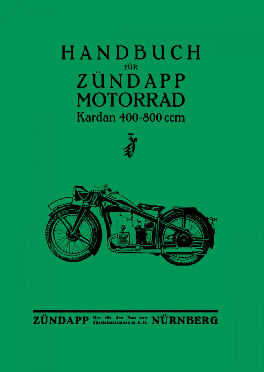 Zündapp K400 K500 K600 K800 Kardan Betriebsanleitung