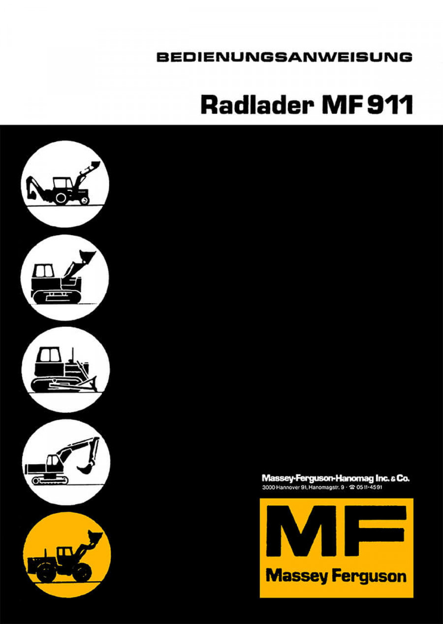 Massey Ferguson Radlader MF 911 Betriebsanleitung