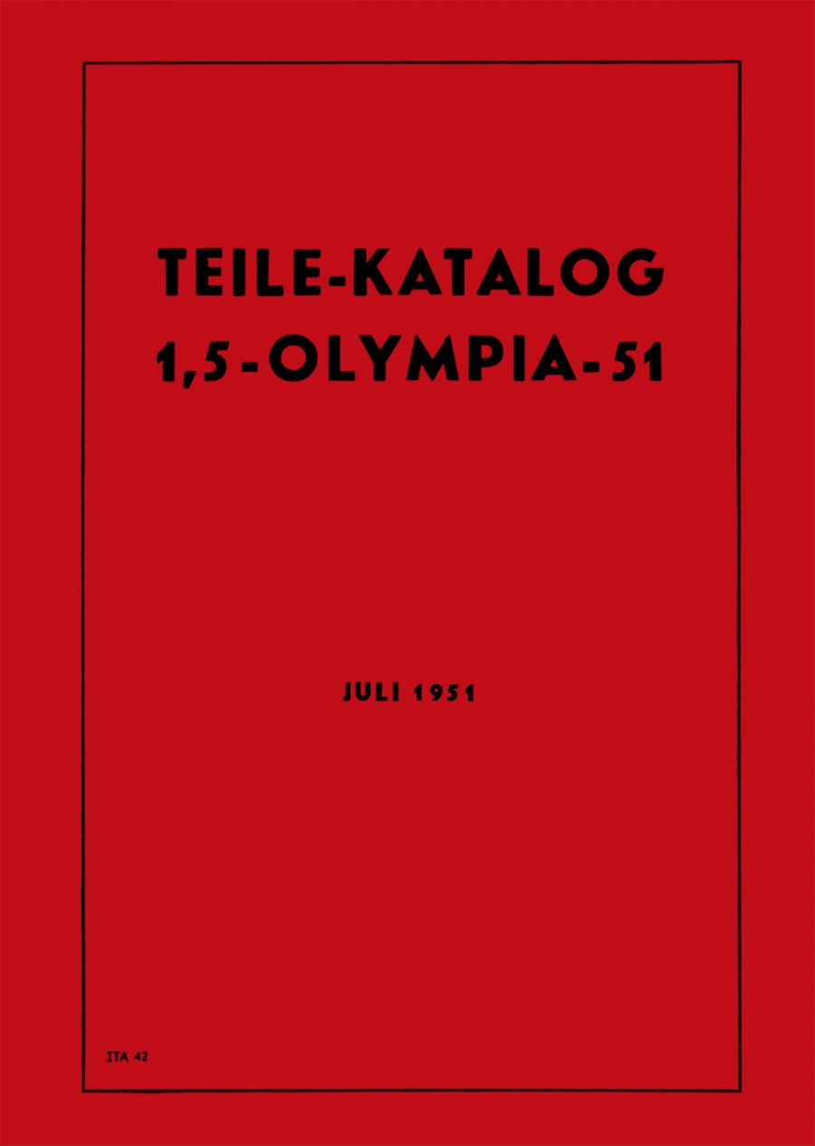 Opel 1,5-Olympia-51 Ersatzteilkatalog