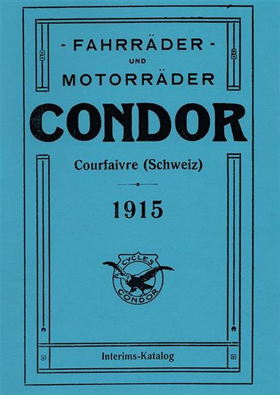 Condor Fahrräder und Motorräder 1915 Ersatzteilkatalog