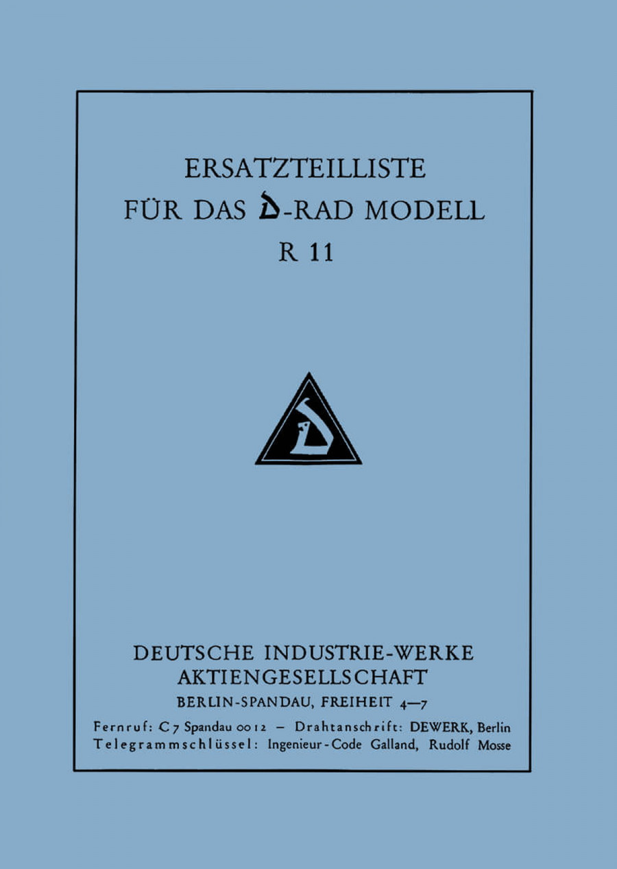 D-Rad R11 Ersatzteilkatalog