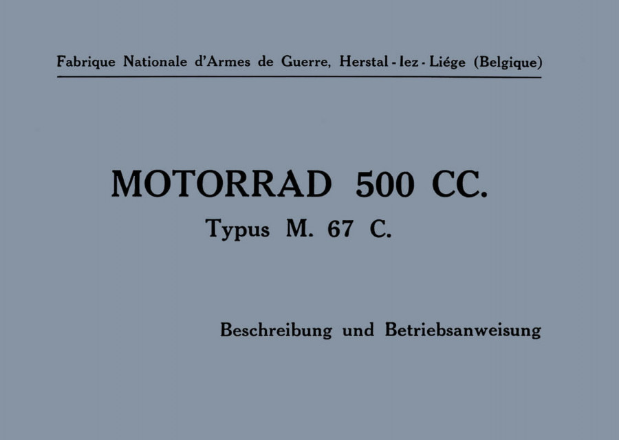 FN 500 Typ M67C Betriebsanleitung