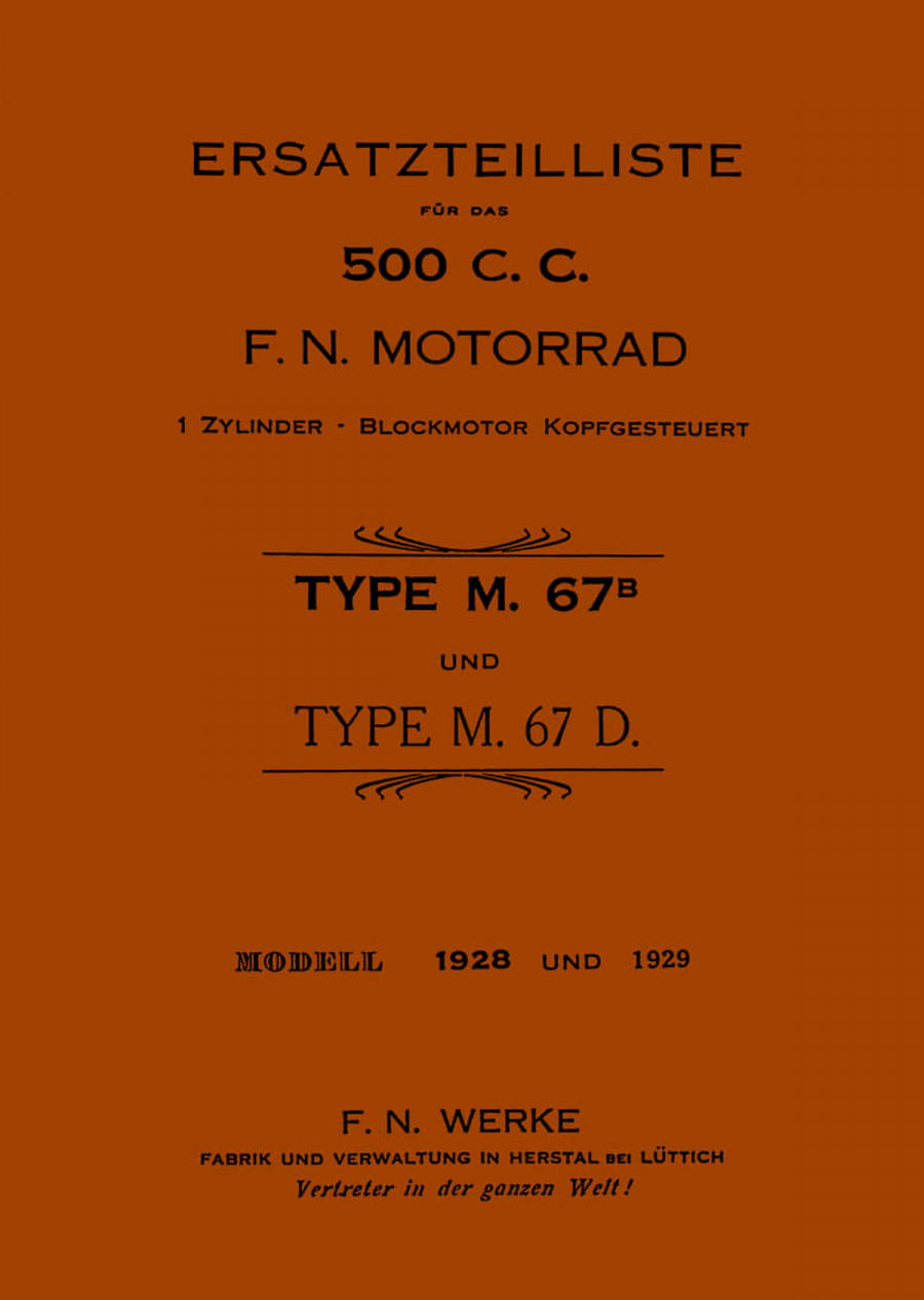 FN 500 Typ M67B und Typ M67D Ersatzteilkatalog