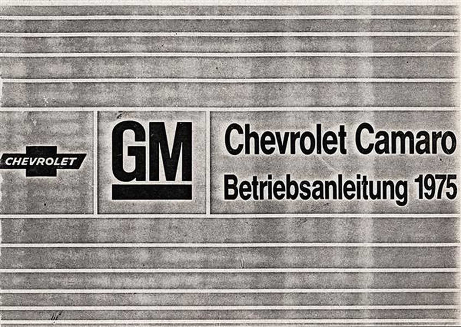 Chevrolet Camaro Betriebsanleitung