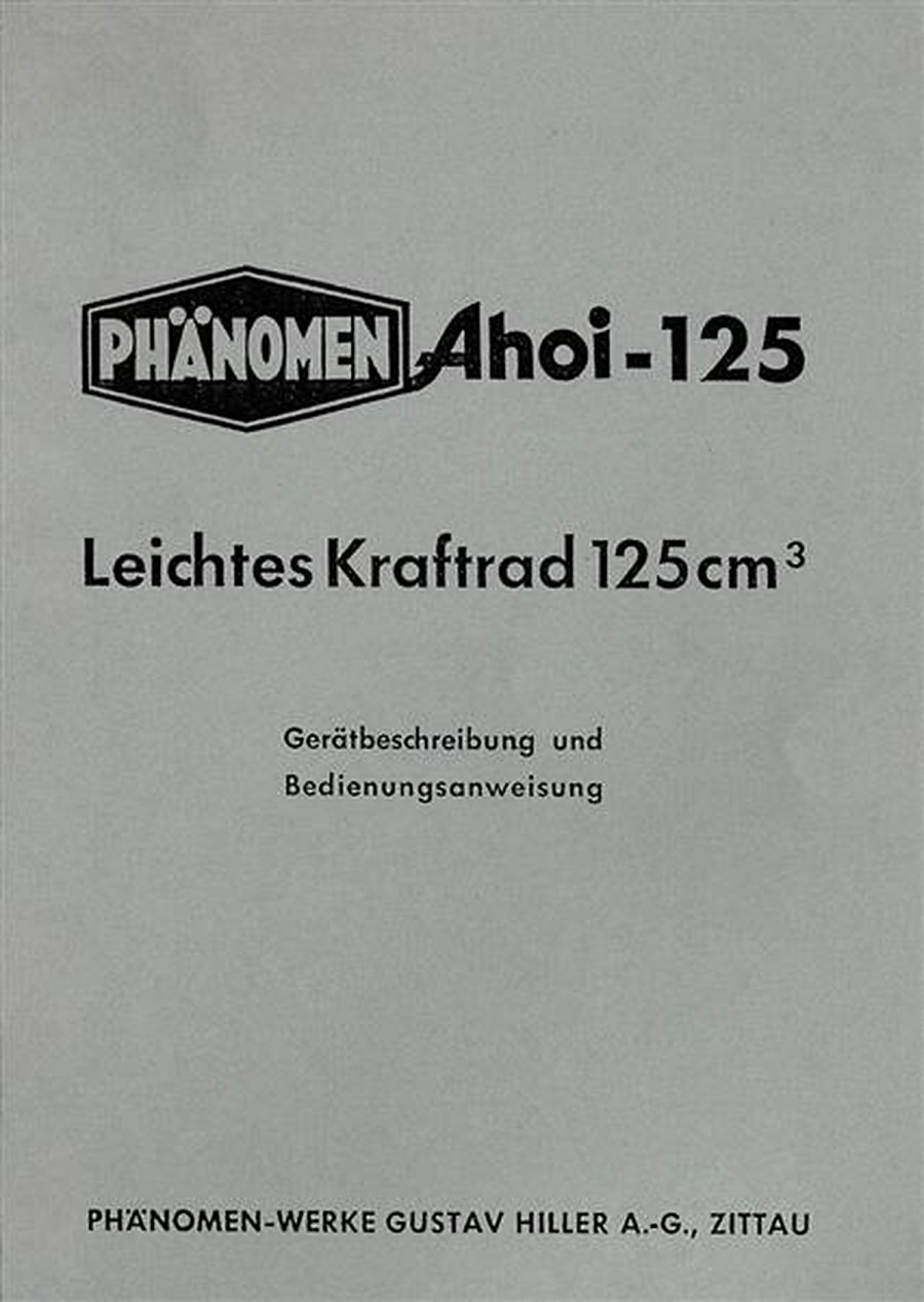 Phänomen Ahoi mit 125 ccm Betriebsanleitung