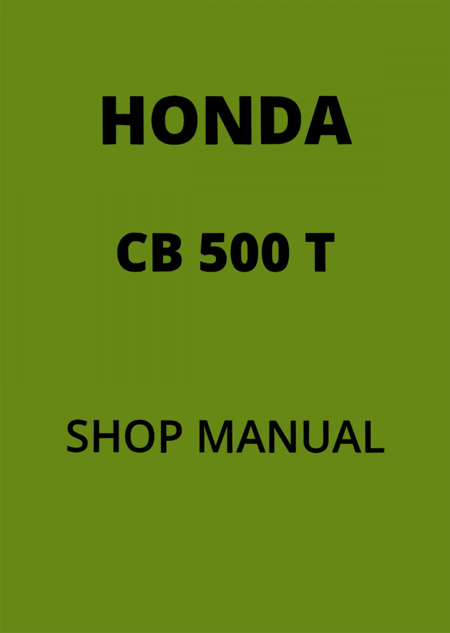 Honda CB500T Shop Manual