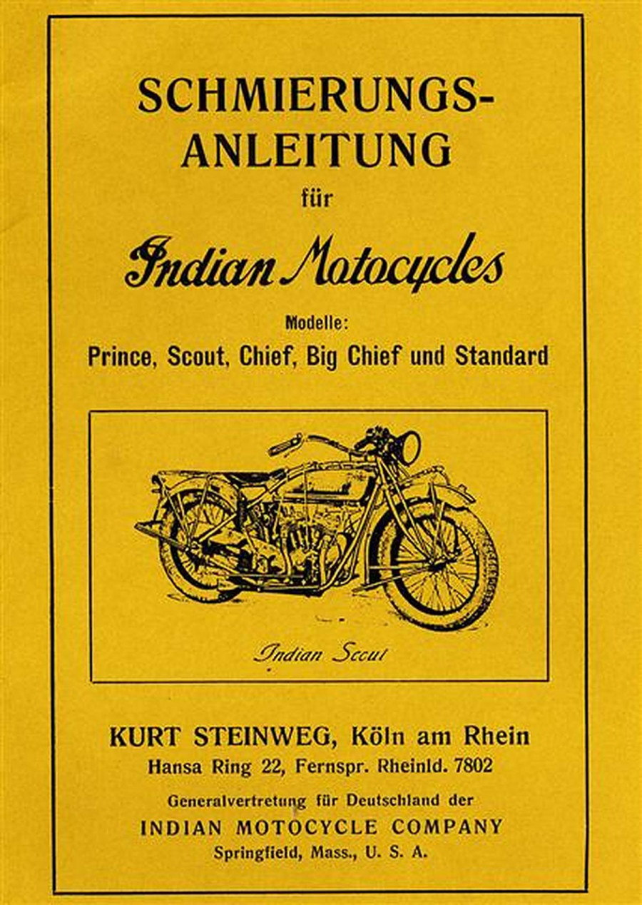 Indian Prince Scout Chief Big Chief Standard Schmieranleitung