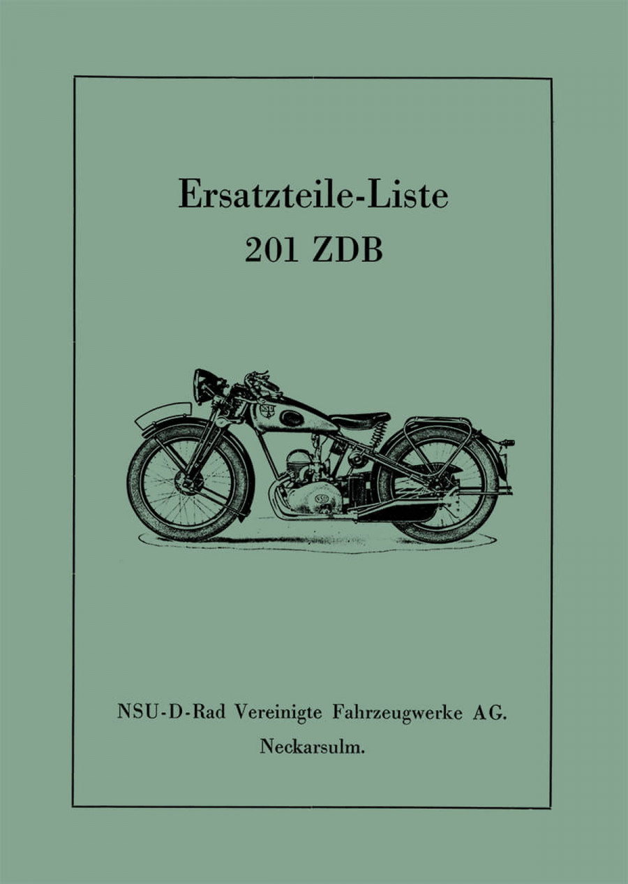 NSU 201ZDB Ersatzteilkatalog