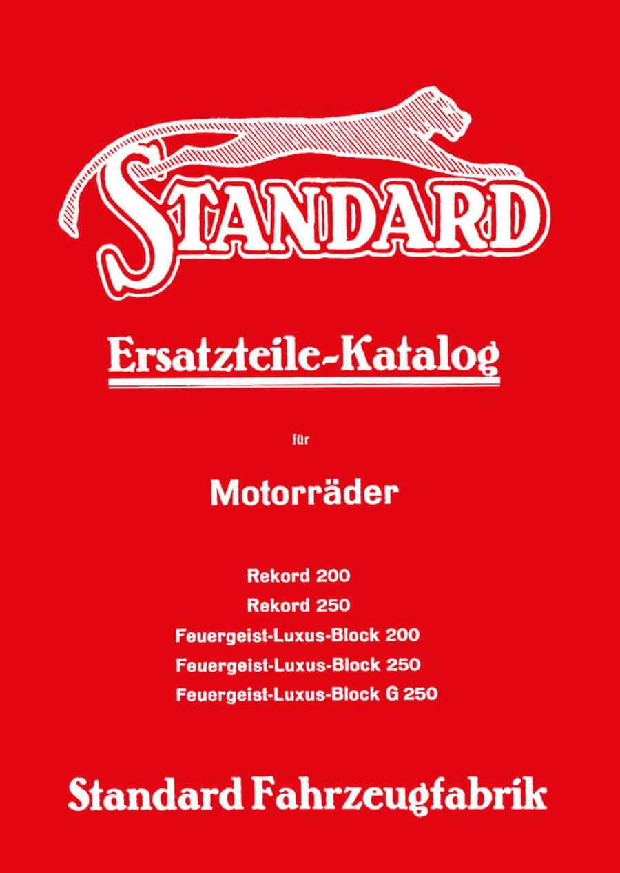 Standard Rekord 200/250 Feuergeist-Luxus-Block 200 /250 /G 250 Ersatzteilkatalog