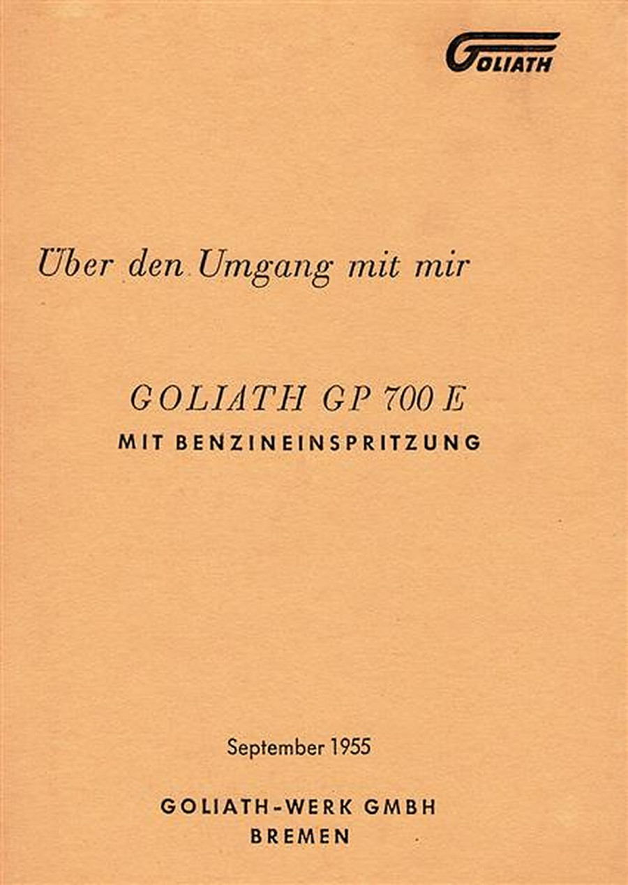 Goliath GP 700 E Betriebsanleitung