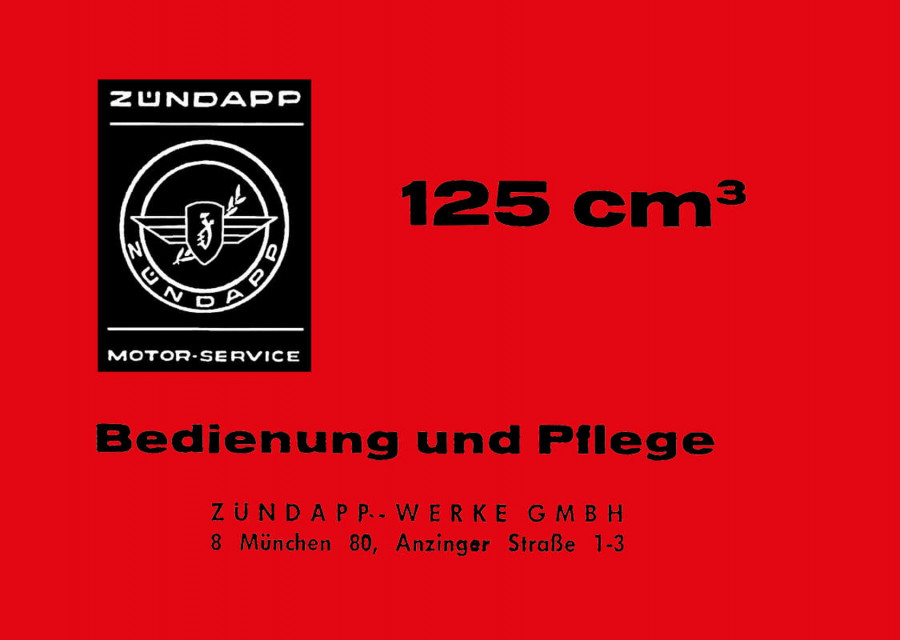 Zündapp KS 125 Sport Betriebsanleitung