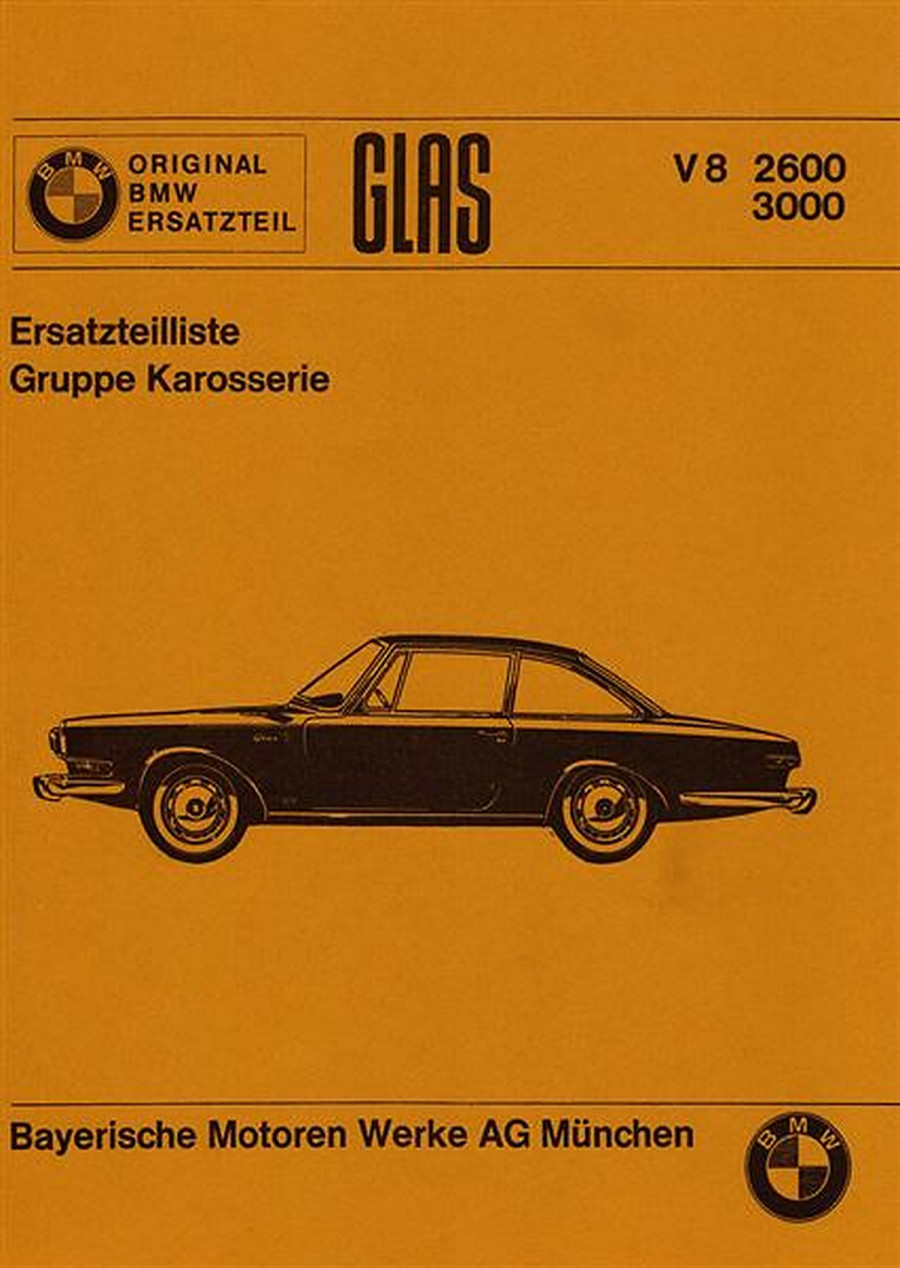Glas 2600 und 3000 V8 - Modelle Ersatzteilkatalog 