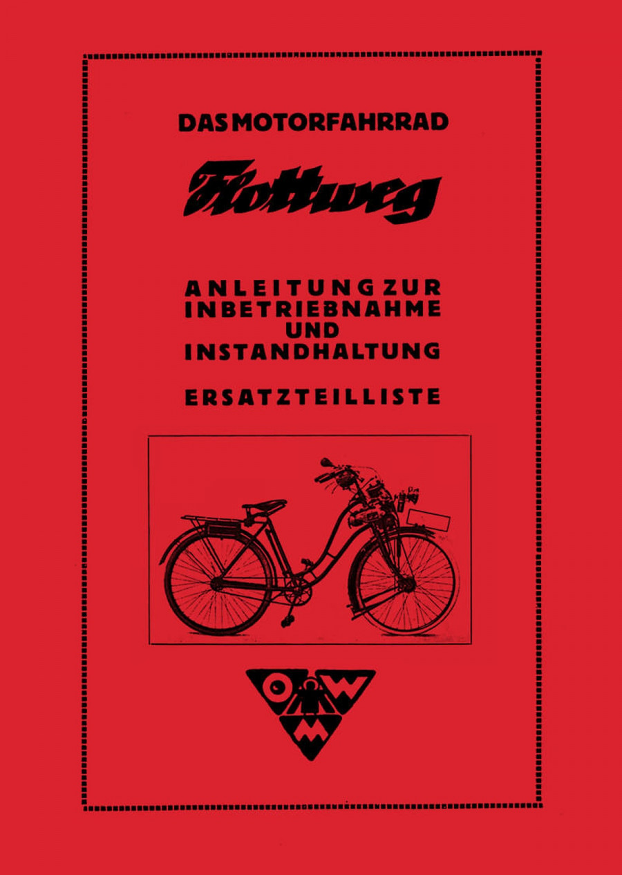 Flottweg Motor-Fahrrad Reparaturanleitung und Ersatzteilliste