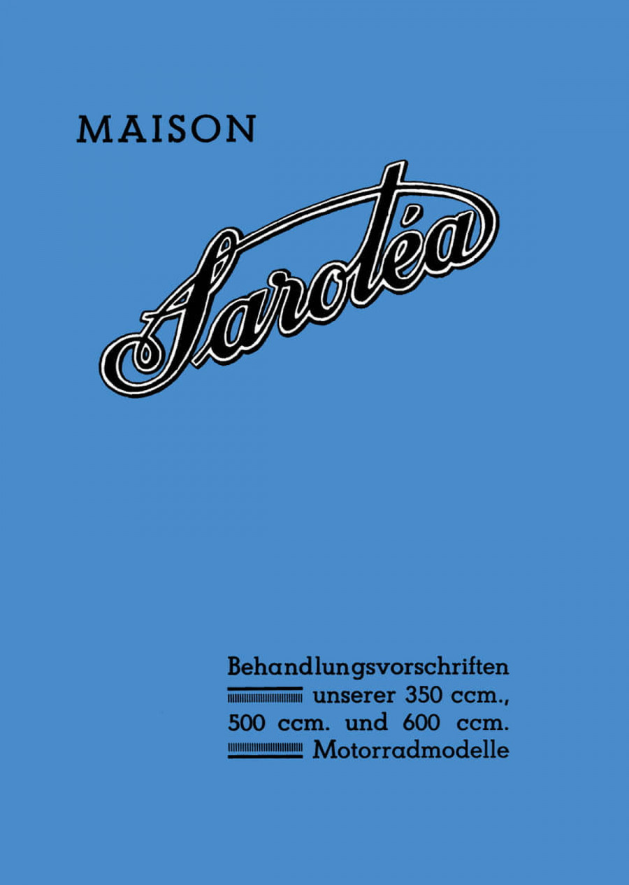 Sarolea Modelle 350 500 und 600 ccm Betriebsanleitung