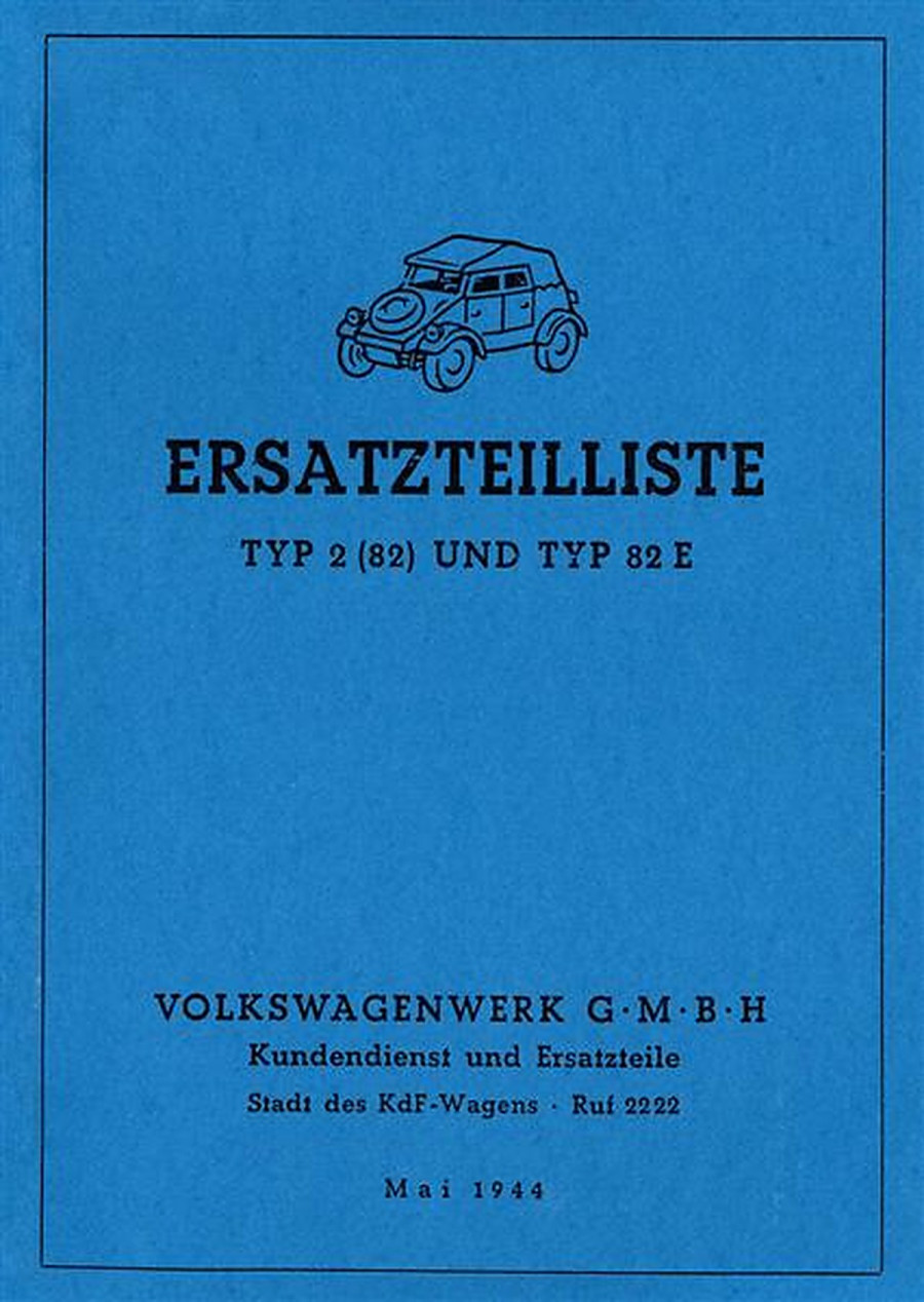 VW Typ 2 und Typ 82 E Ersatzteilkatalog