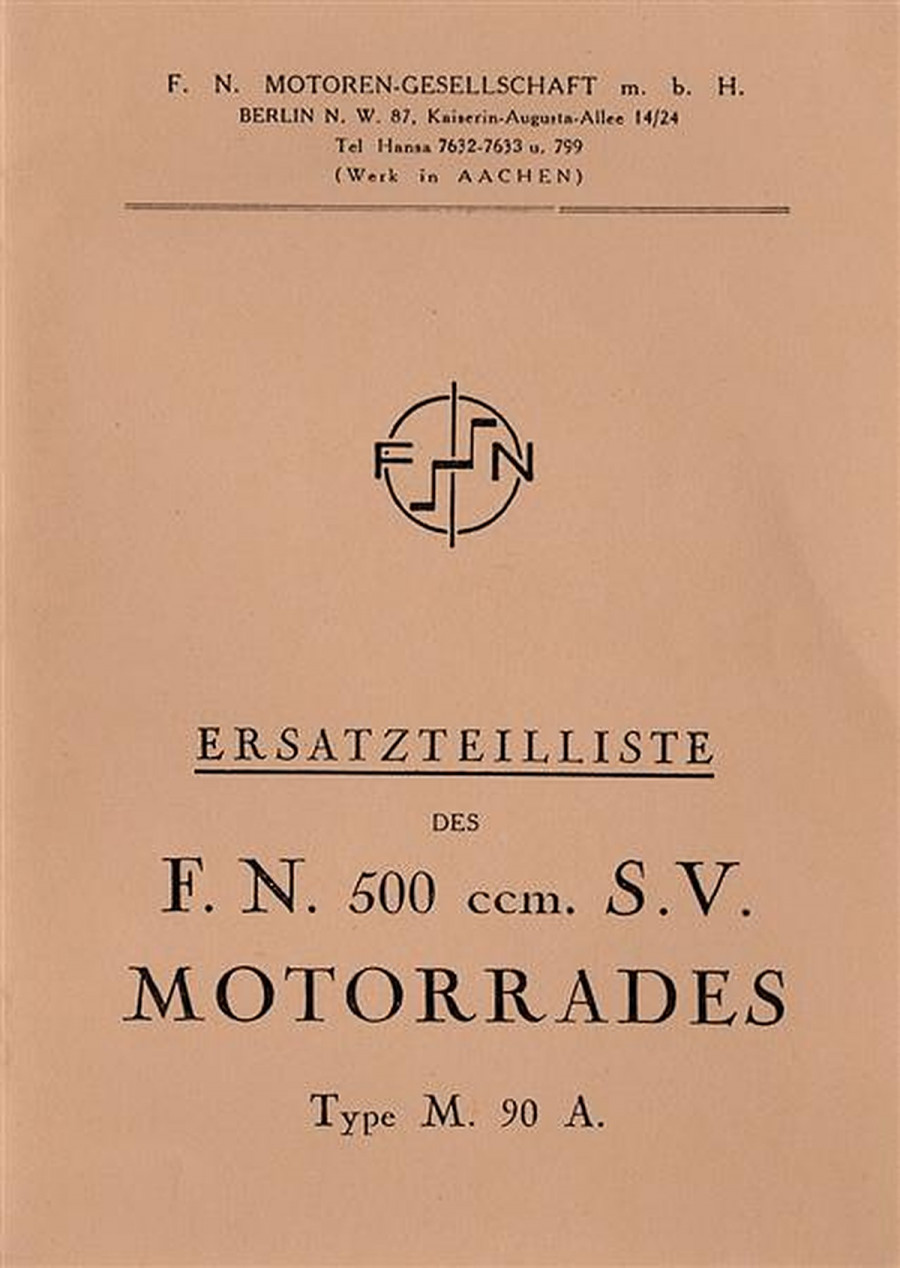 FN 500 SV Typ M90A Ersatzteilkatalog