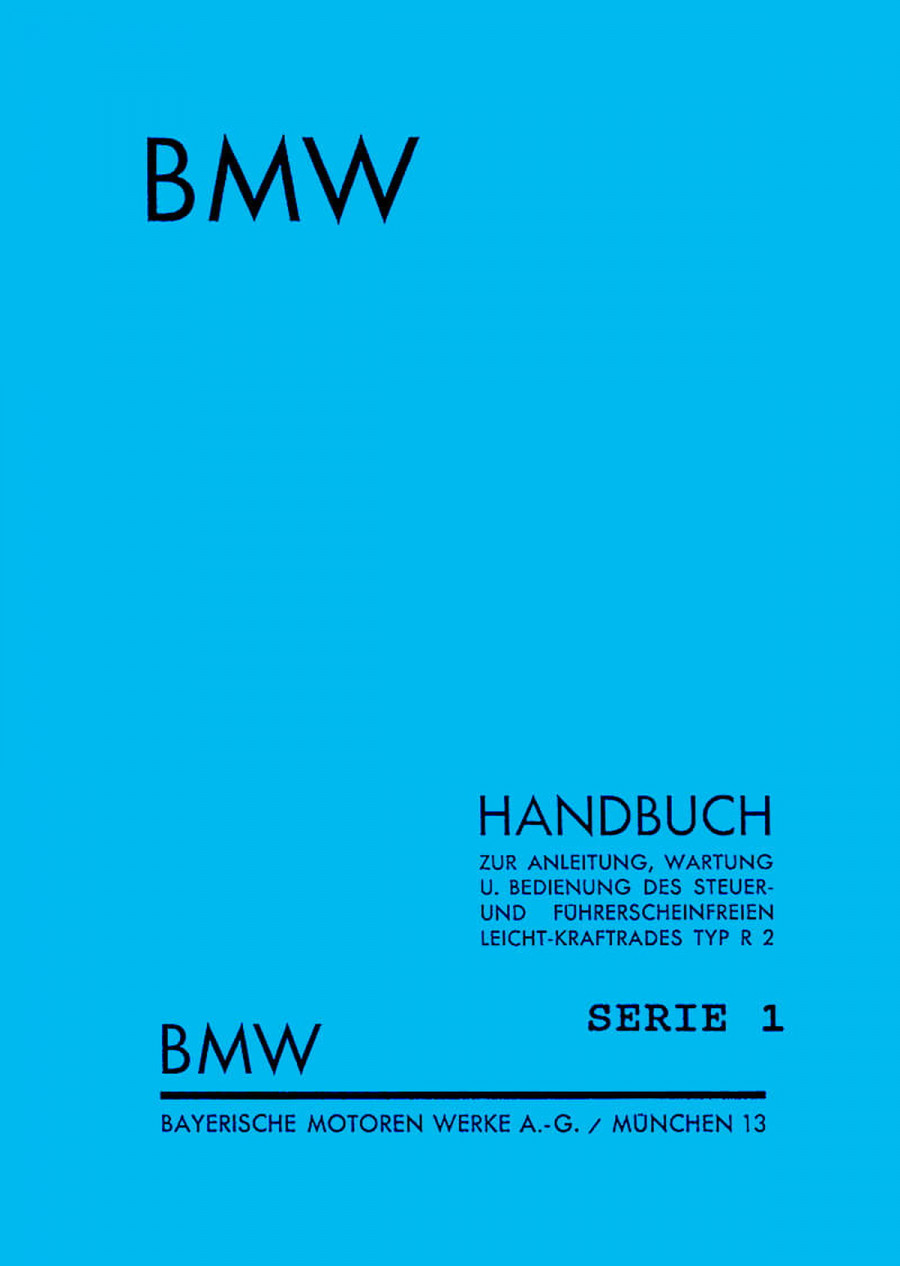 BMW R2 Serie 1 Betriebsanleitung