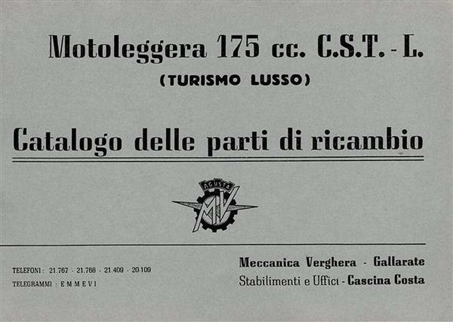 MV Agusta 175 ccm Ersatzteilkatalog