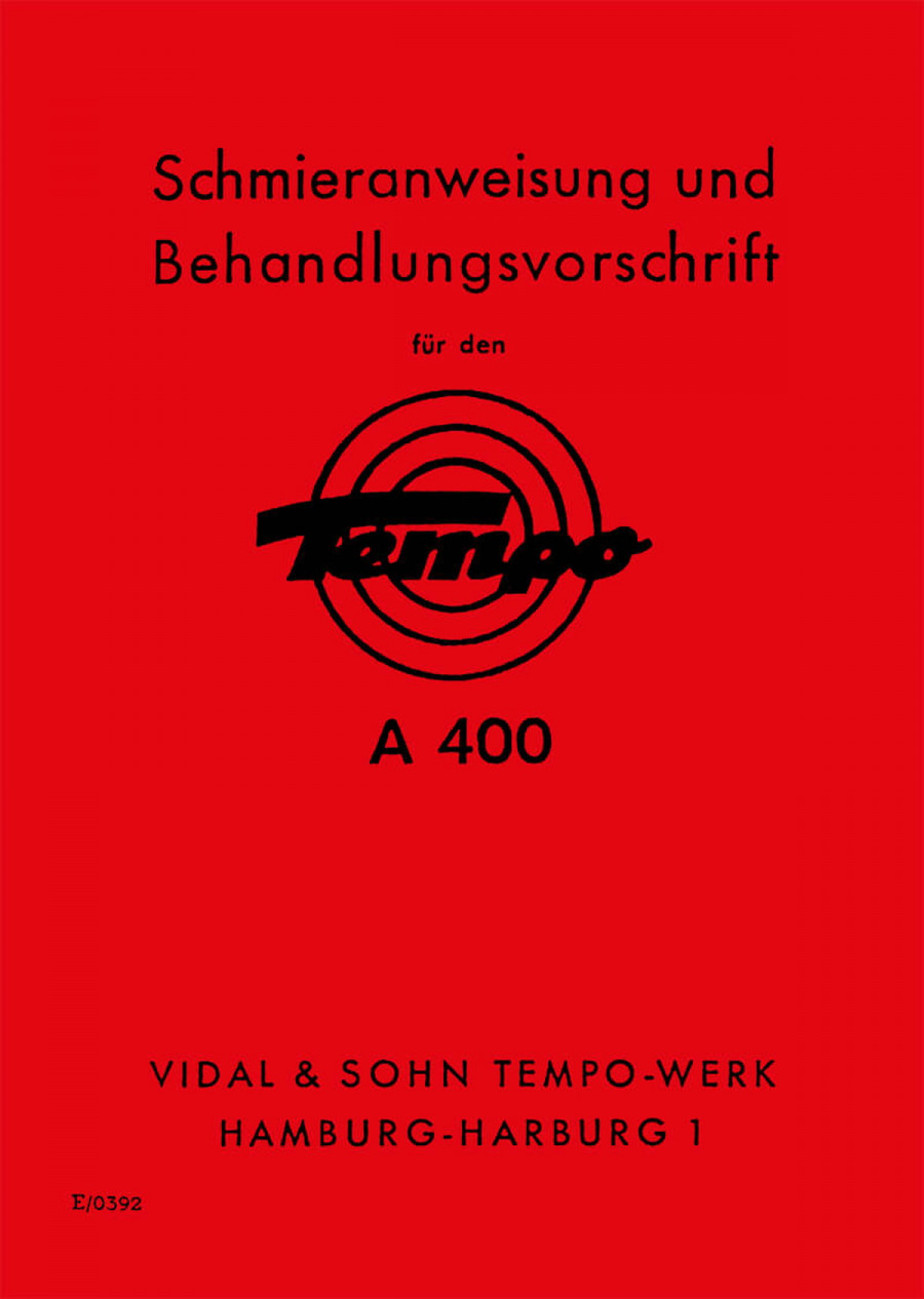 Tempo A400 Betriebanleitung
