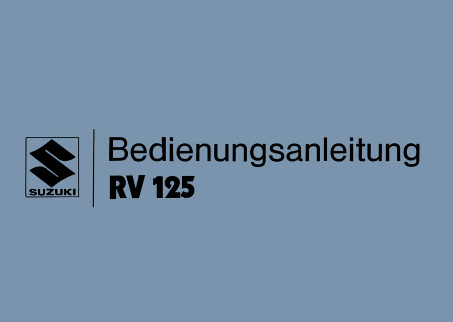 Suzuki RV125 Betriebsanleitung