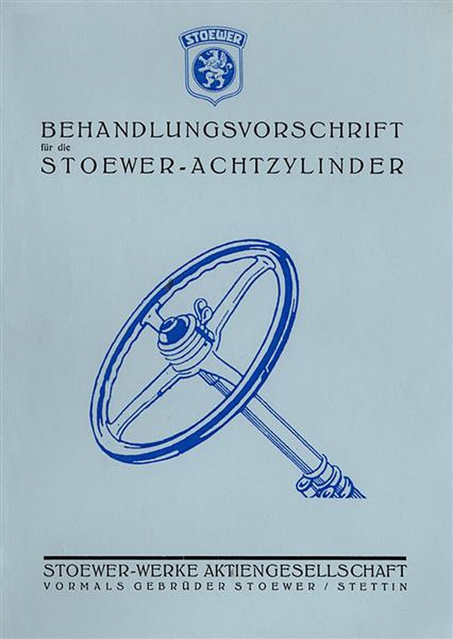 Stoewer 8-Zylinder Betriebsanleitung