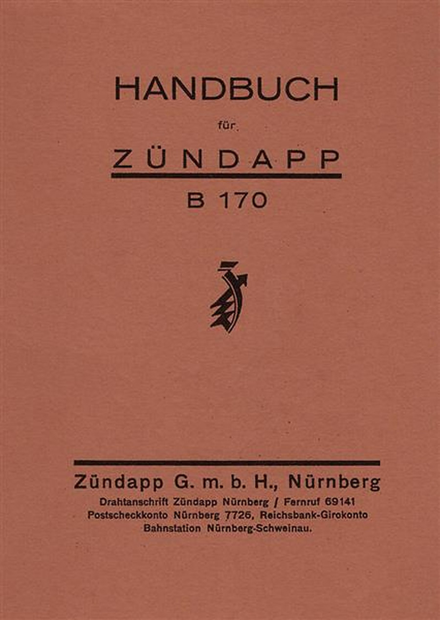 Zündapp B170 Betriebsanleitung