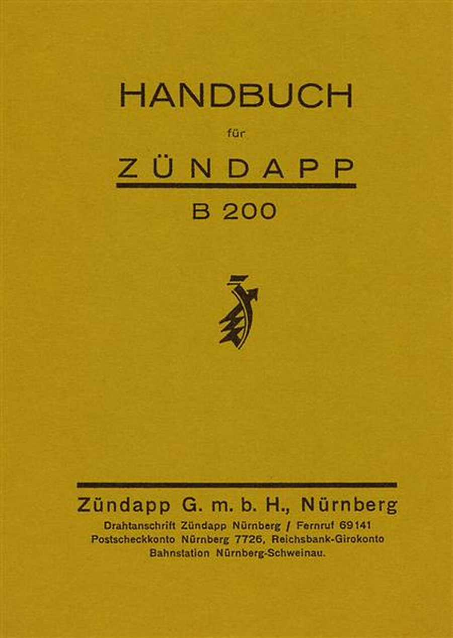 Zündapp B 200 Betriebsanleitung